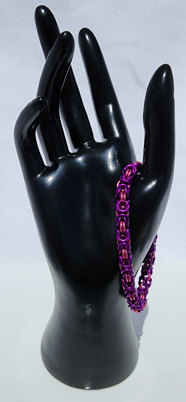 Purple & Pink Byzantine Bracelet - Image 3