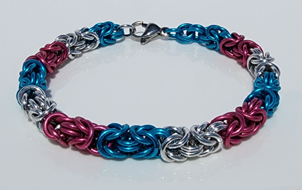 Trans Pride Byzantine Bracelet - Image 2