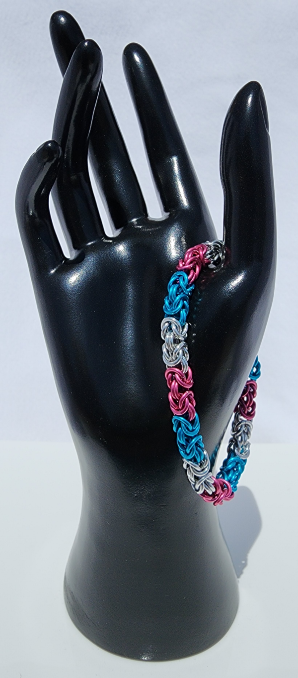 Trans Pride Byzantine Bracelet - Image 4