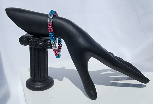 Trans Pride Byzantine Bracelet - Image 3
