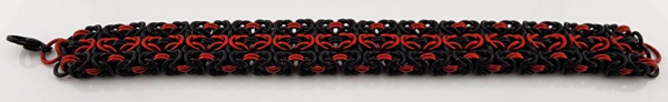 Black & Red Triple Byzantine Bracelet - Image 4