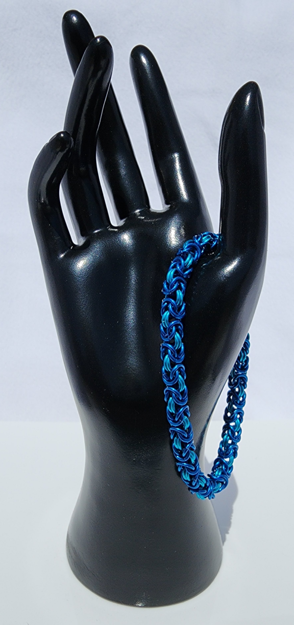 Blue & Turquoise Byzantine Bracelet - Image 2