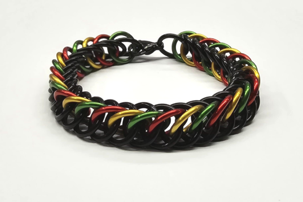 Green, Gold & Red - Rastafari/Pan-African Half Persian 4 in 1 Bracelet