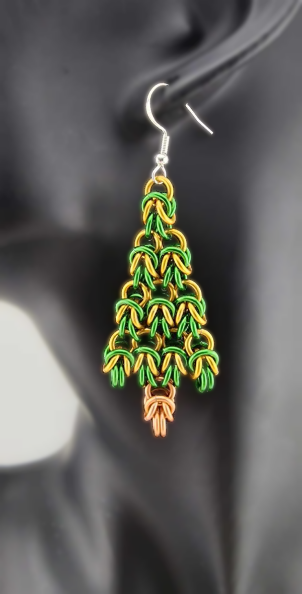 Half-Byzantine Christmas Tree Earrings