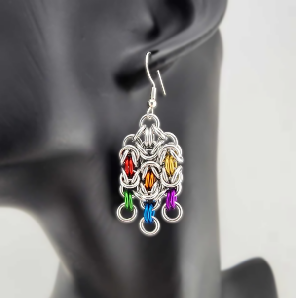 Rainbow Byzantine Chandelier Earrings