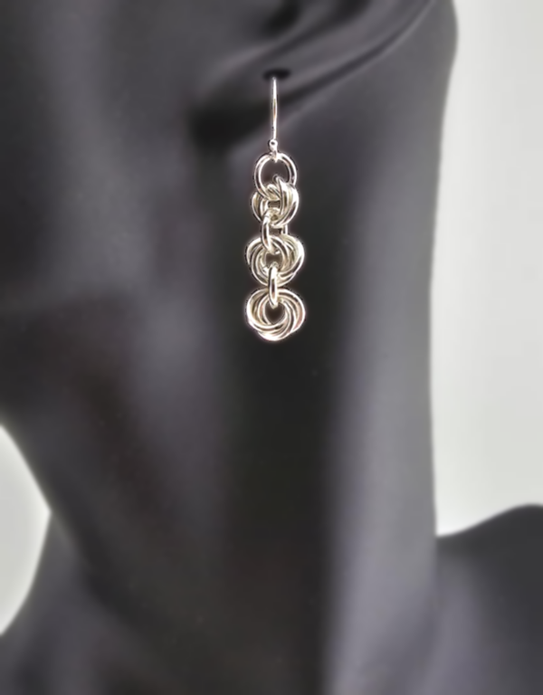 Sterling Silver Mobius Earrings