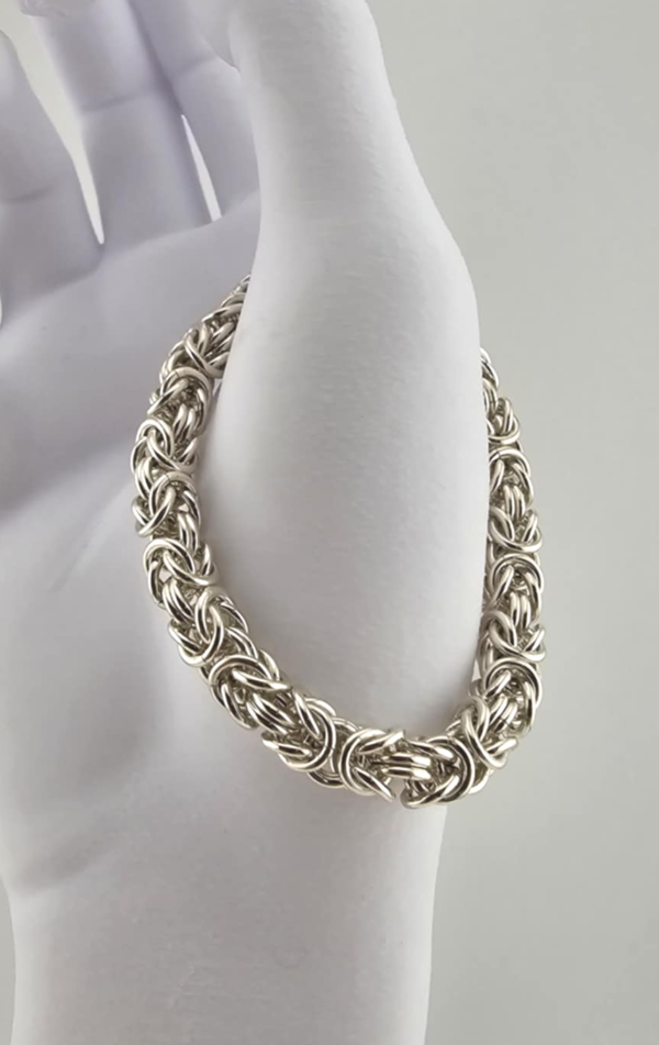 Sterling Silver Byzantine Bracelet - Image 2