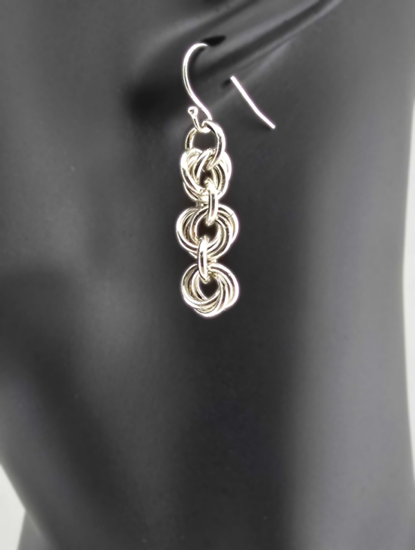 Argentium Silver Mobius Earrings