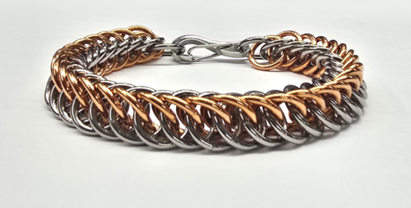 Stainless Steel & Copper Half Persian 4 in 1 Bracelet